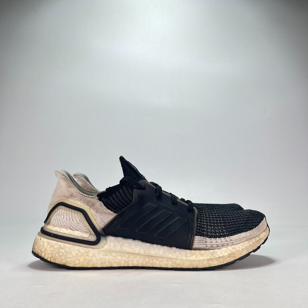 adidas Ultraboost 19 Core Black Grey Athletic Running Shoes B37704 Men's Sz 10.5